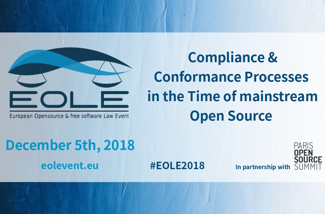 Call for proposals EOLE 2018 : Compliance & conformance processes in the time of mainstream Open SourceCall for propos