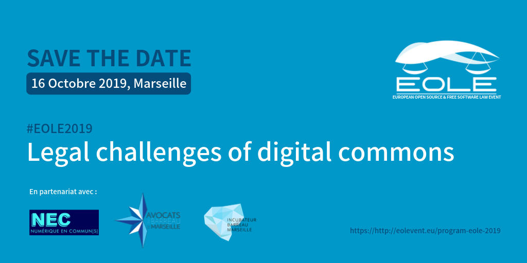 Call for proposal EOLE 2019 : Legal challenges of digital commons