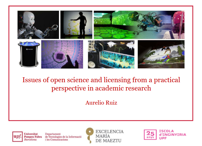 Issues of open science and licensing from a practical perspective in academic research