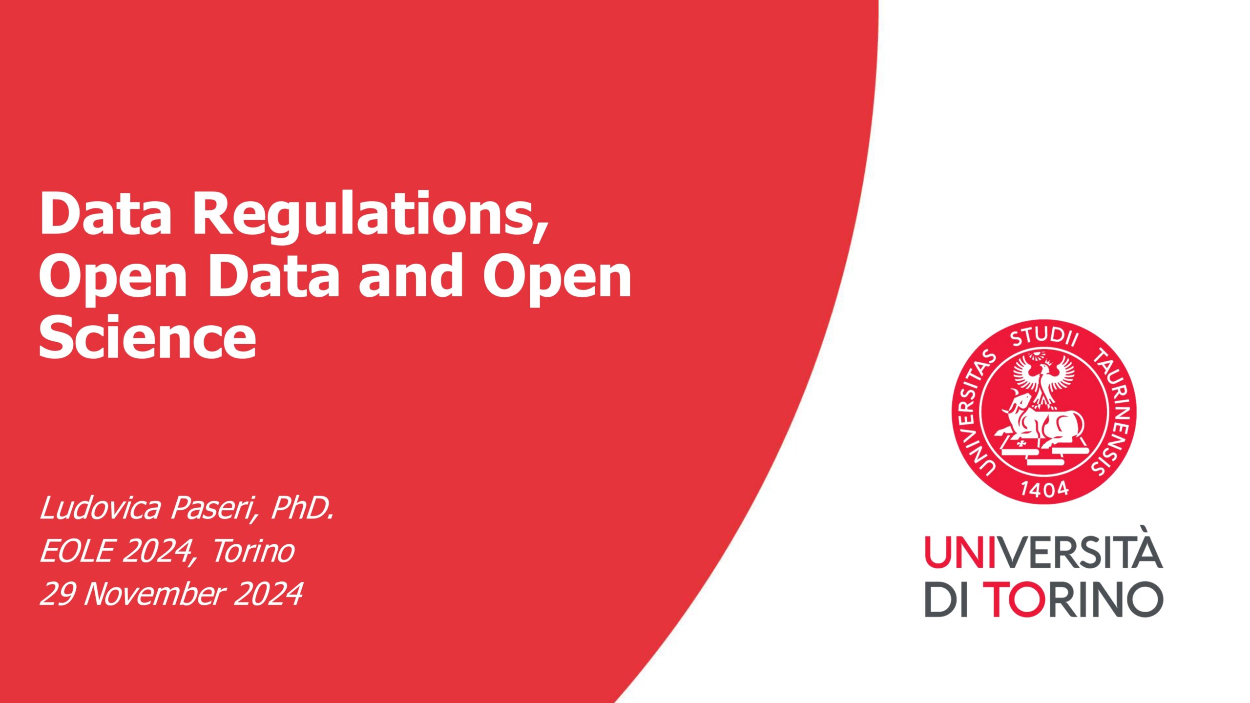 Data Regulations, Open Data and Open Science